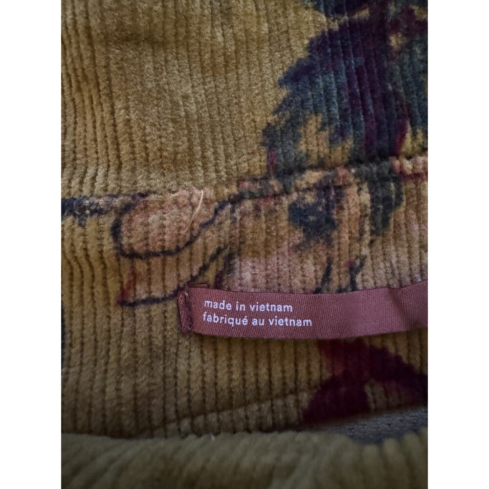 Anthropologie Pilcro Women’s Corduroy Mini Skirt Floral Size 2 Cottagecore City - Picture 4 of 14
